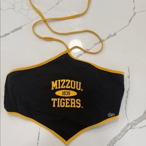 Mizzou Tigers Black and Yellow Crop Top